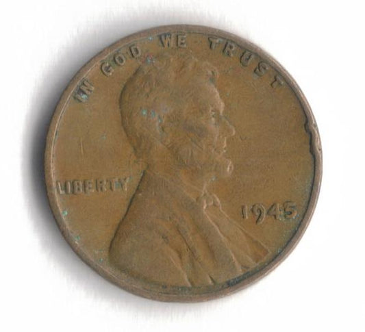 1945 P Lincoln Wheat Cent Penny War WWII VG 2