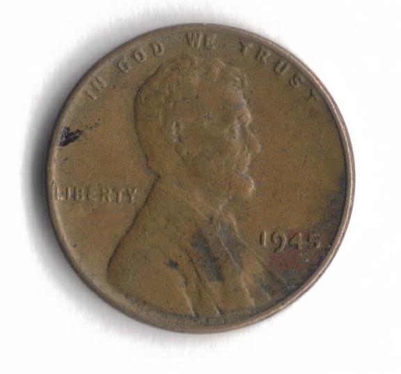 1945 P Lincoln Wheat Cent Penny War WWII VG 3