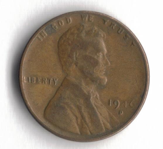 1946 D Lincoln Wheat Cent Penny VG 1