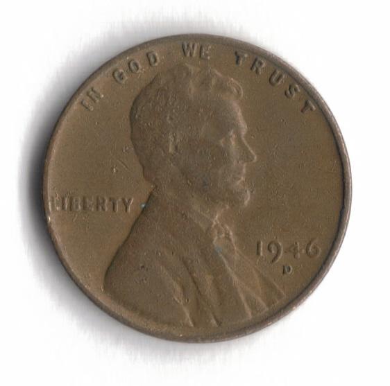 1946 D Lincoln Wheat Cent Penny VG 4