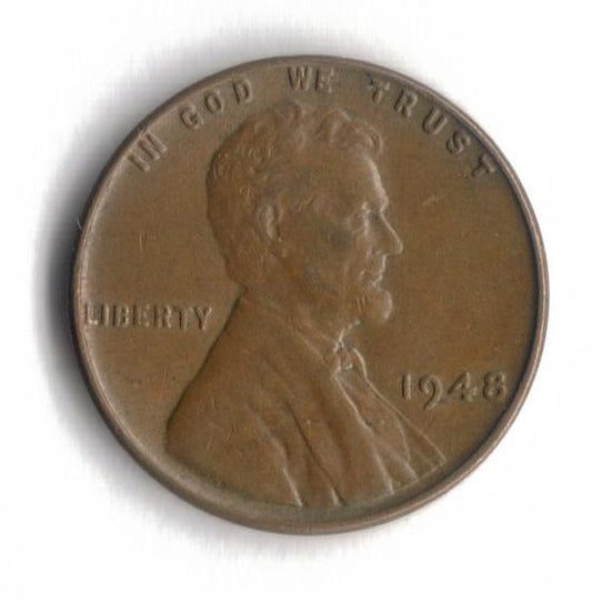 1948 P Lincoln Wheat Cent Penny Fine 4