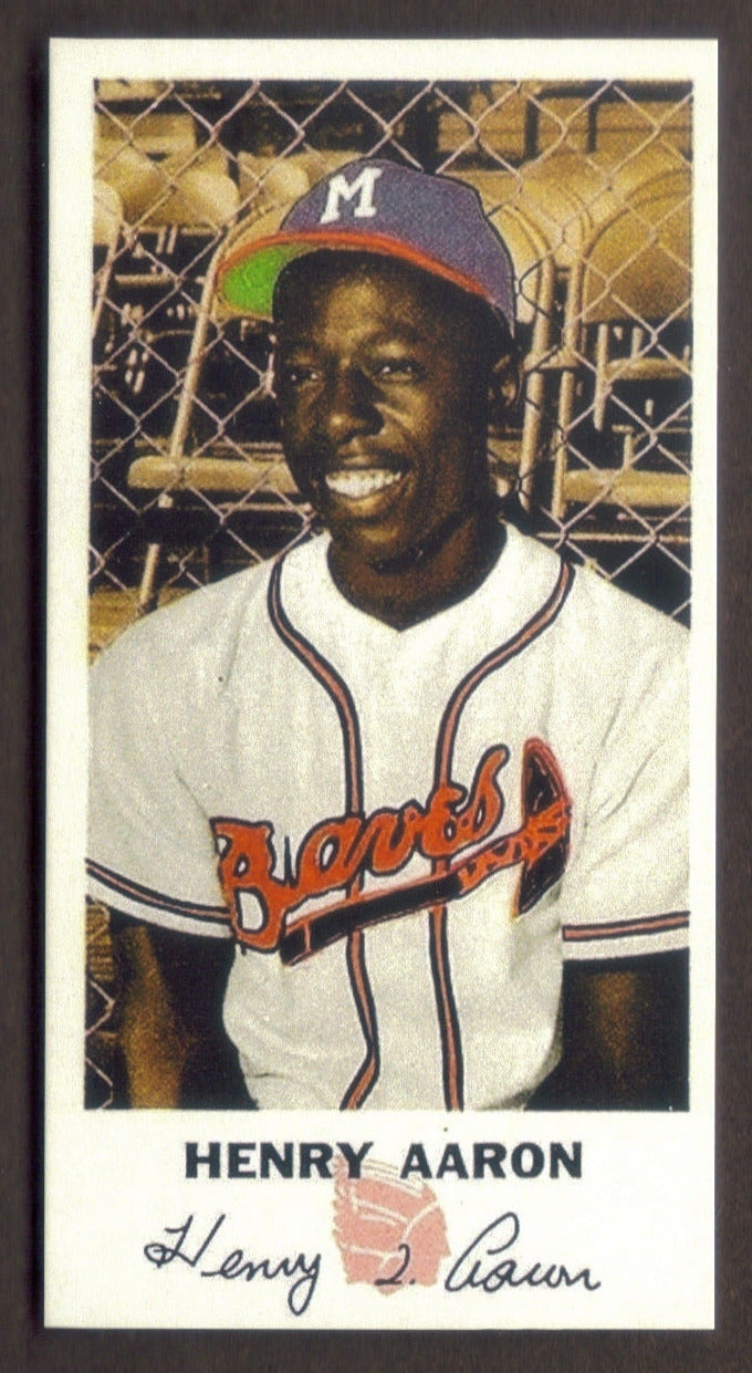 Henry HANK AARON Rookie RP Card 5 Braves RC 1954 Johnston