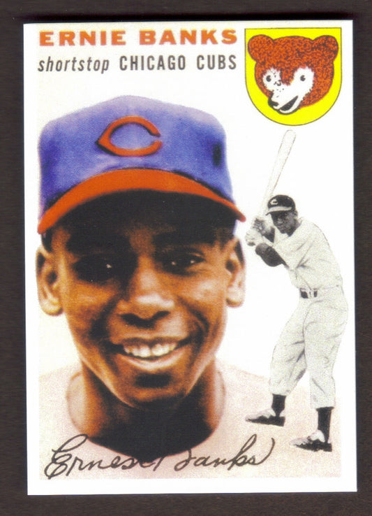 ERNIE BANKS Rookie RP Card 94 Cubs RC 1954 T