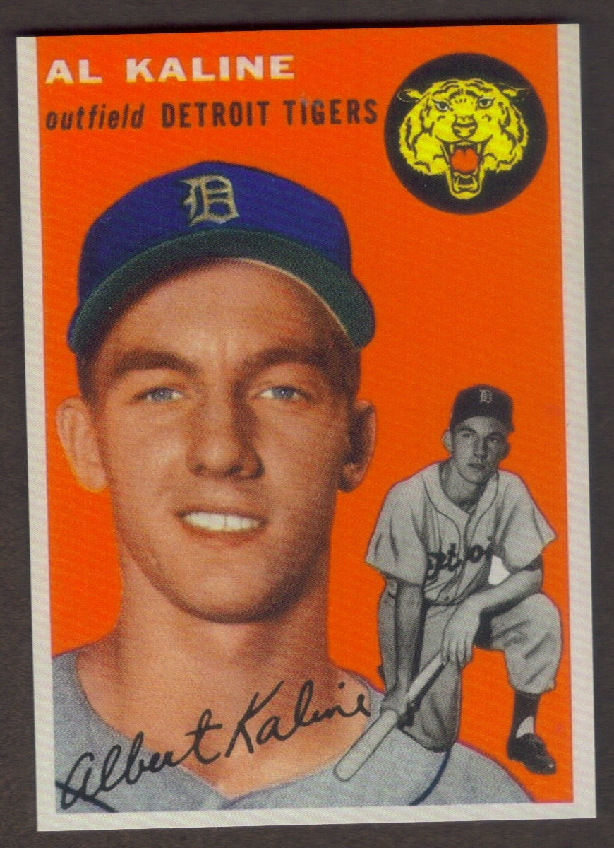 AL KALINE Rookie RP Card 201 Tigers RC 1954 T