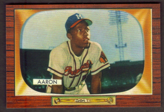 Henry HANK AARON Rookie RP Card 179 Braves RC 1955 B