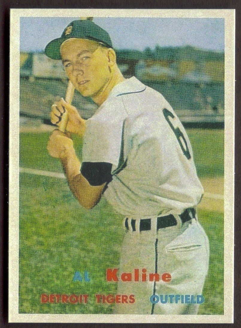 AL KALINE RP Card 125 Tigers 1957 T