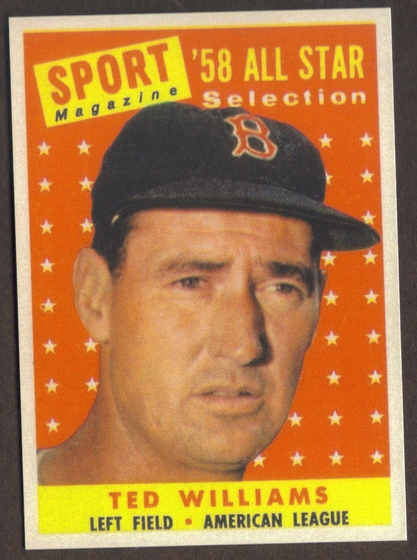 TED WILLIAMS RP Card 485 AS Red Sox 1958 T