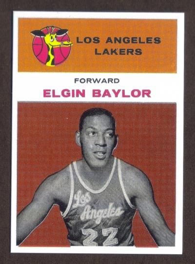 ELGIN BAYLOR Rookie RP Card 3 Lakers RC 1961 F