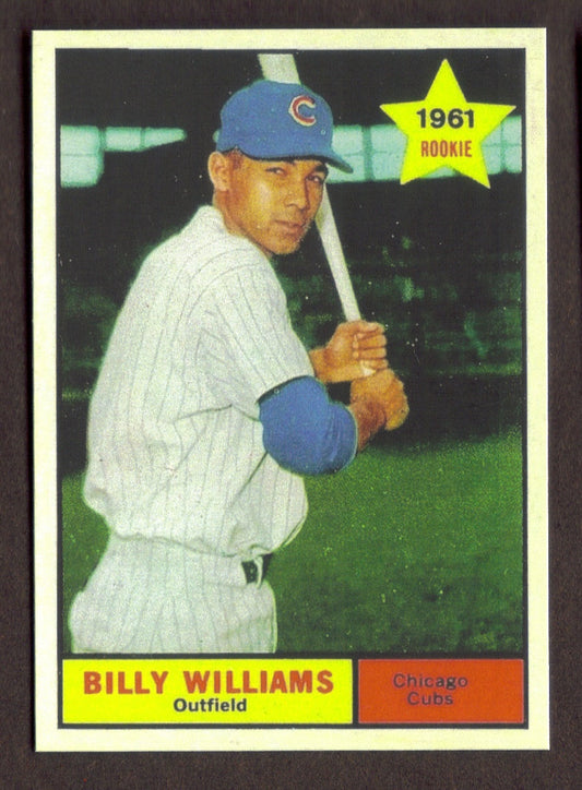 BILLY WILLIAMS Rookie RP Card 141 Cubs RC 1961 T