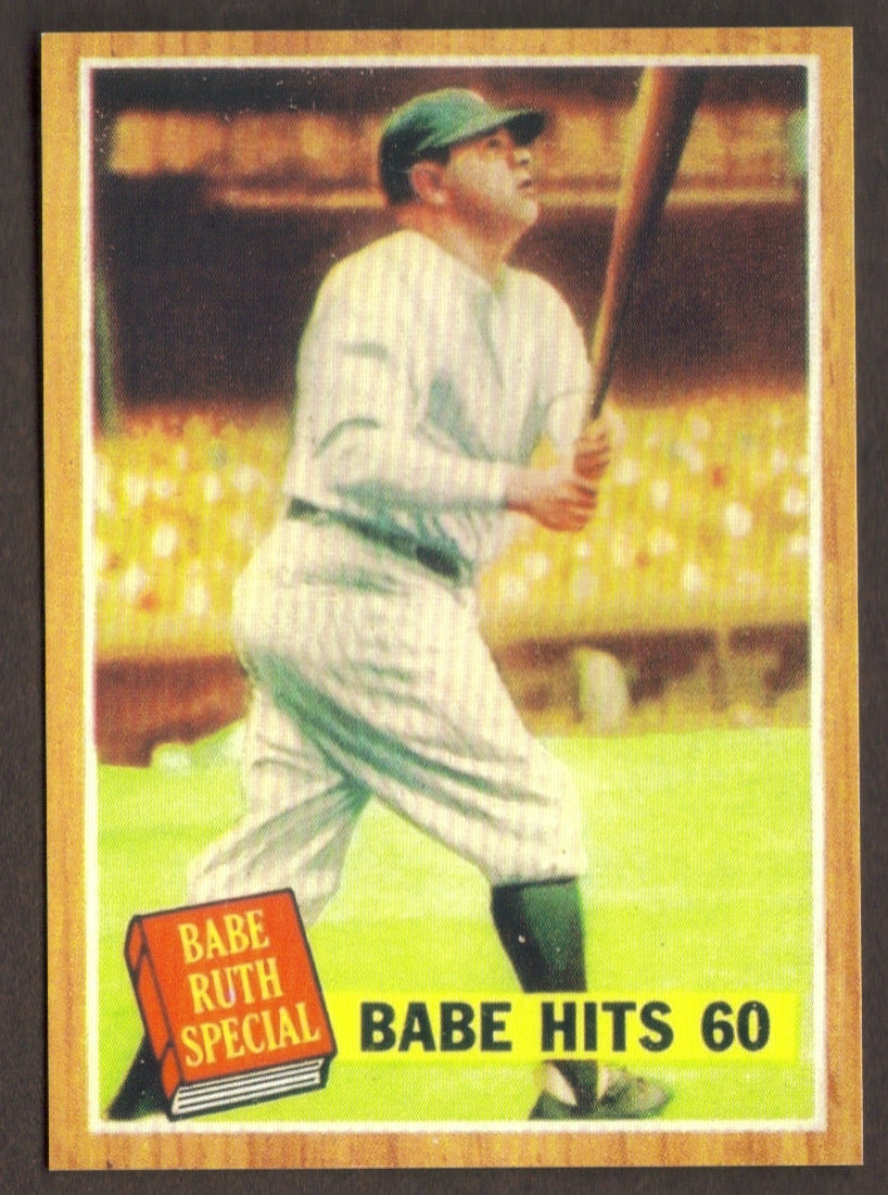 BABE RUTH Special RP Card 139 Hits 60 Green Variant Yankees 1962 T