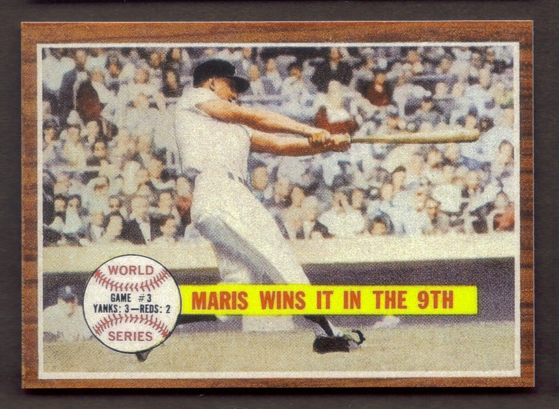 ROGER MARIS RP Card 234 Wins It in the 9th WS Gm3 Yankees 1962 T