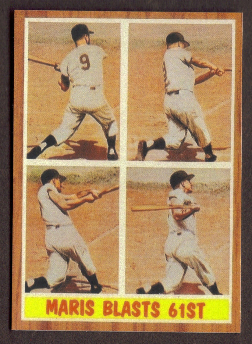 ROGER MARIS RP Card 313 Blasts 61st Yankees 1962 T