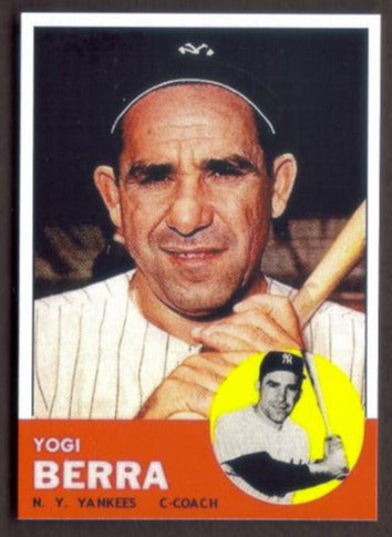 YOGI BERRA RP Card 340 Yankees 1963 T