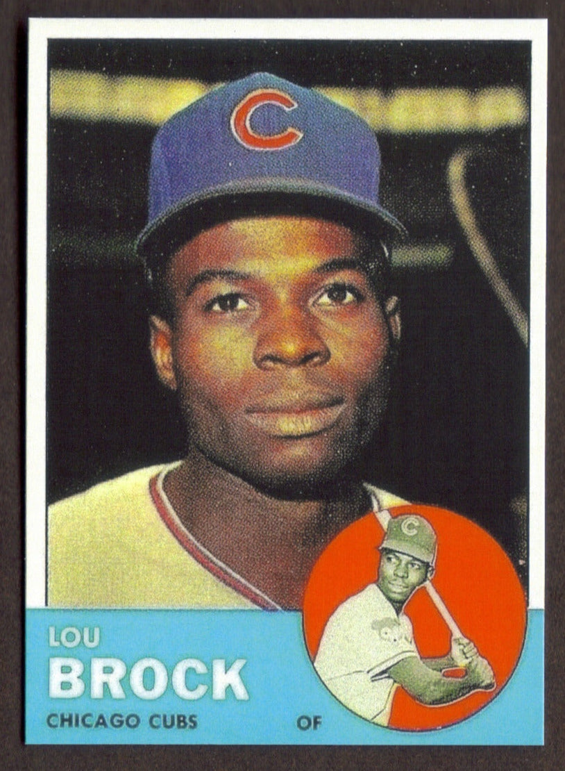 LOU BROCK RP Card 472 Cubs 1963 T