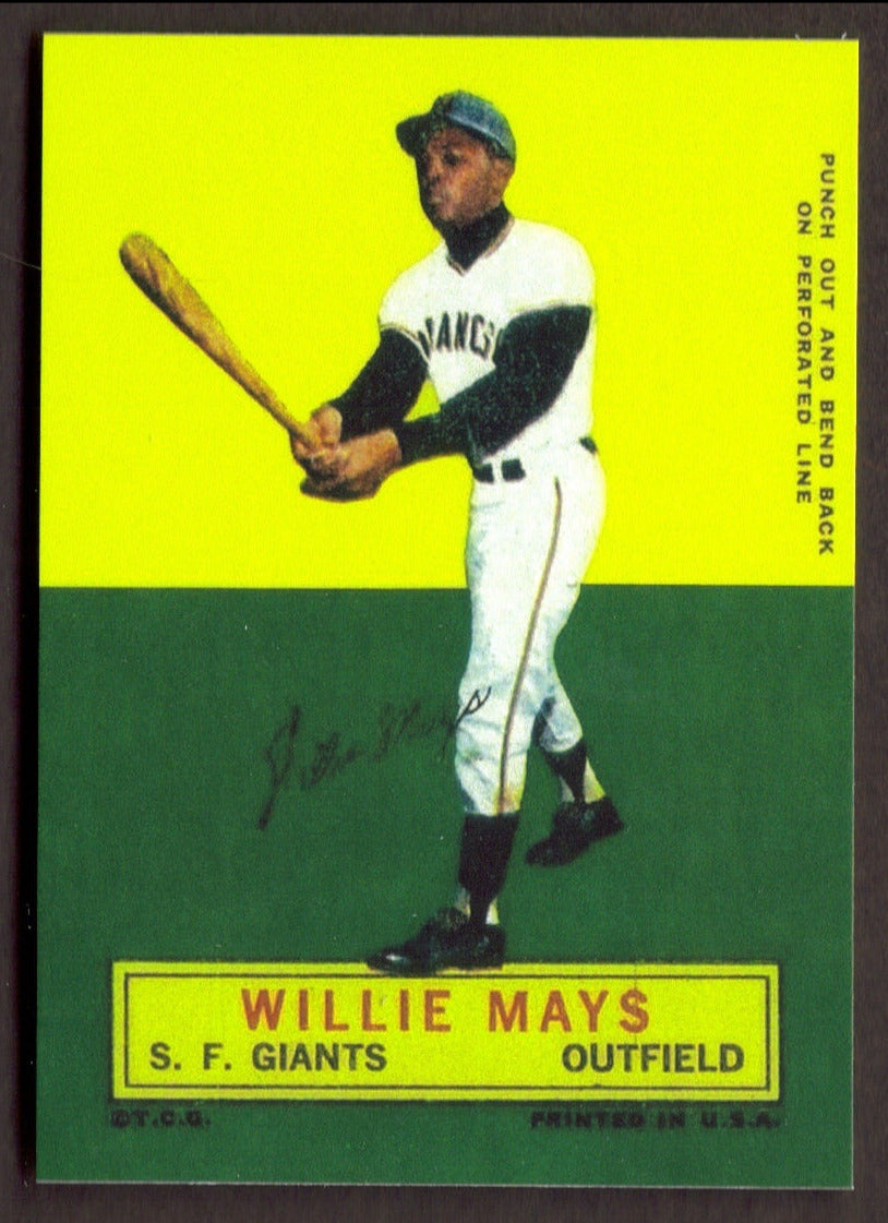 WILLIE MAYS RP Card Stand Ups Giants 1964 T