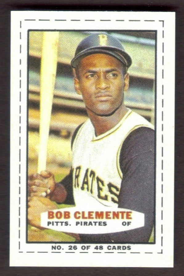 Bob ROBERTO CLEMENTE RP Card 26 Pirates 1966-67 Baz