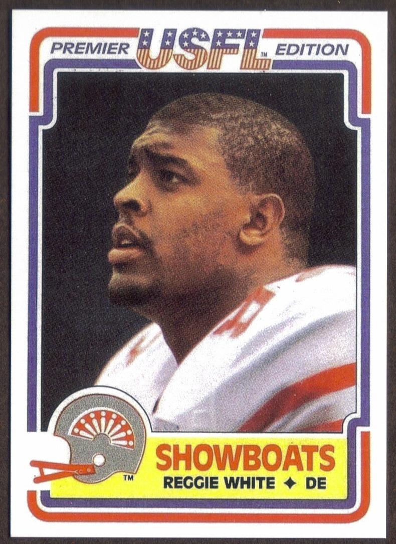 REGGIE WHITE Rookie RP Card 58 Showboats Eagles RC 1984 US