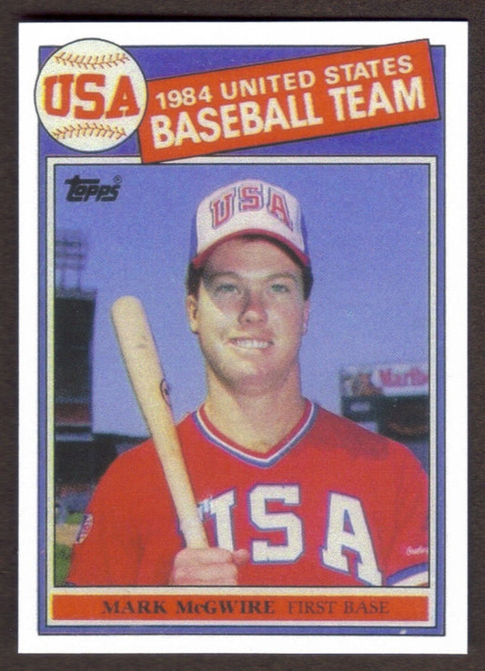 MARK McGWIRE Rookie RP Card 401 USA A's RC 1985 T