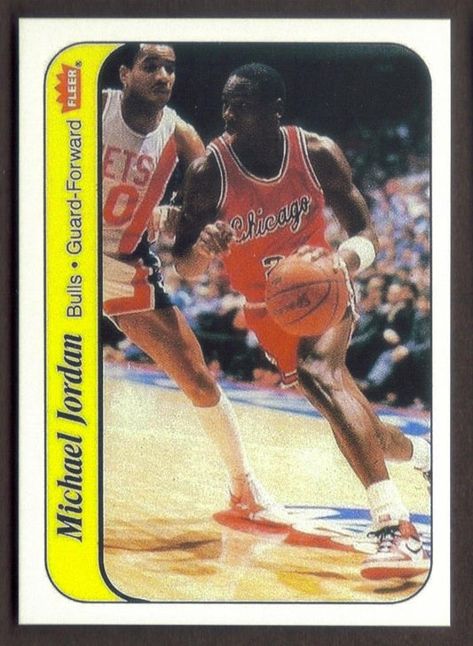 MICHAEL JORDAN Rookie RP Card 8 Sticker Bulls RC 1986 F