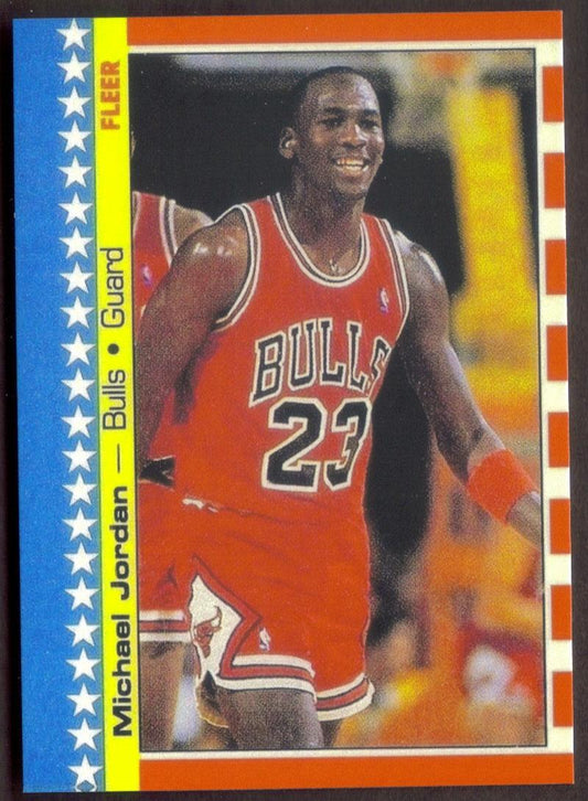 MICHAEL JORDAN RP Card 2 Sticker Bulls 1987 F