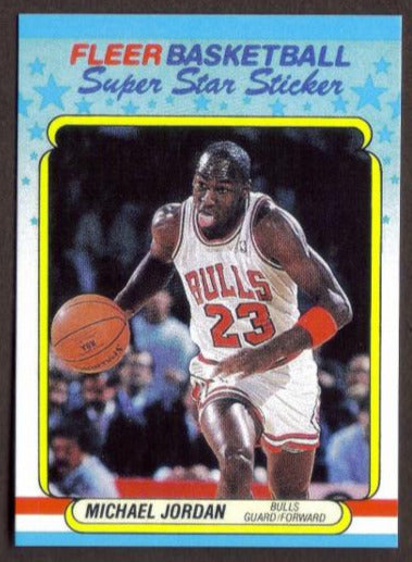 MICHAEL JORDAN RP Card 7 Sticker Bulls 1988 F